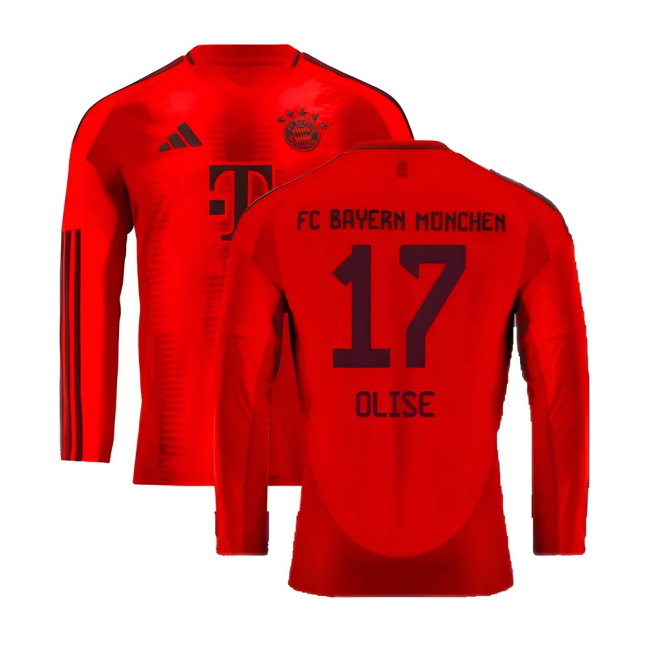 2024-2025 Bayern Munich Long Sleeve Home Shirt (Olise 17)-SoccerKits Hub | Buy Soccer Jerseys Online